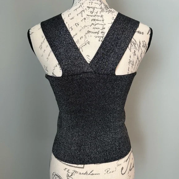 House of Harlow 1960 Shimmering Gray Tank Top - Picture 2 of 6